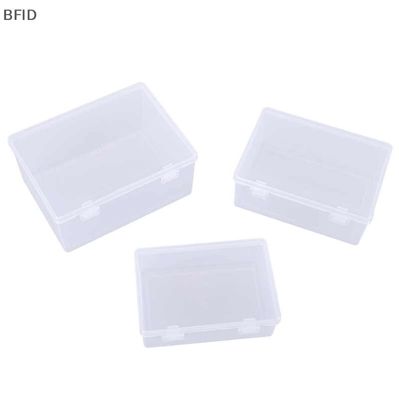 [BFID] Pp Storage Box Transparan Desktop Organizer Kapasitas Besar Stiker Kotak Pensil Tempat Subpaket Desktop Stationery Kotak Penyimpanan [ID]