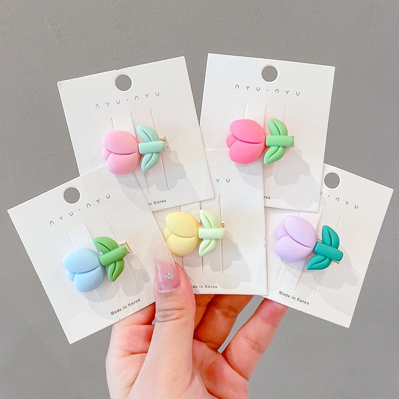 Kartun Bunga Anak Jepit Rambut Kecil Baru Selebriti Cyber Jepit Rambut Gadis Kecil Pinggiran Sisi Depan Fragment Hair Clip