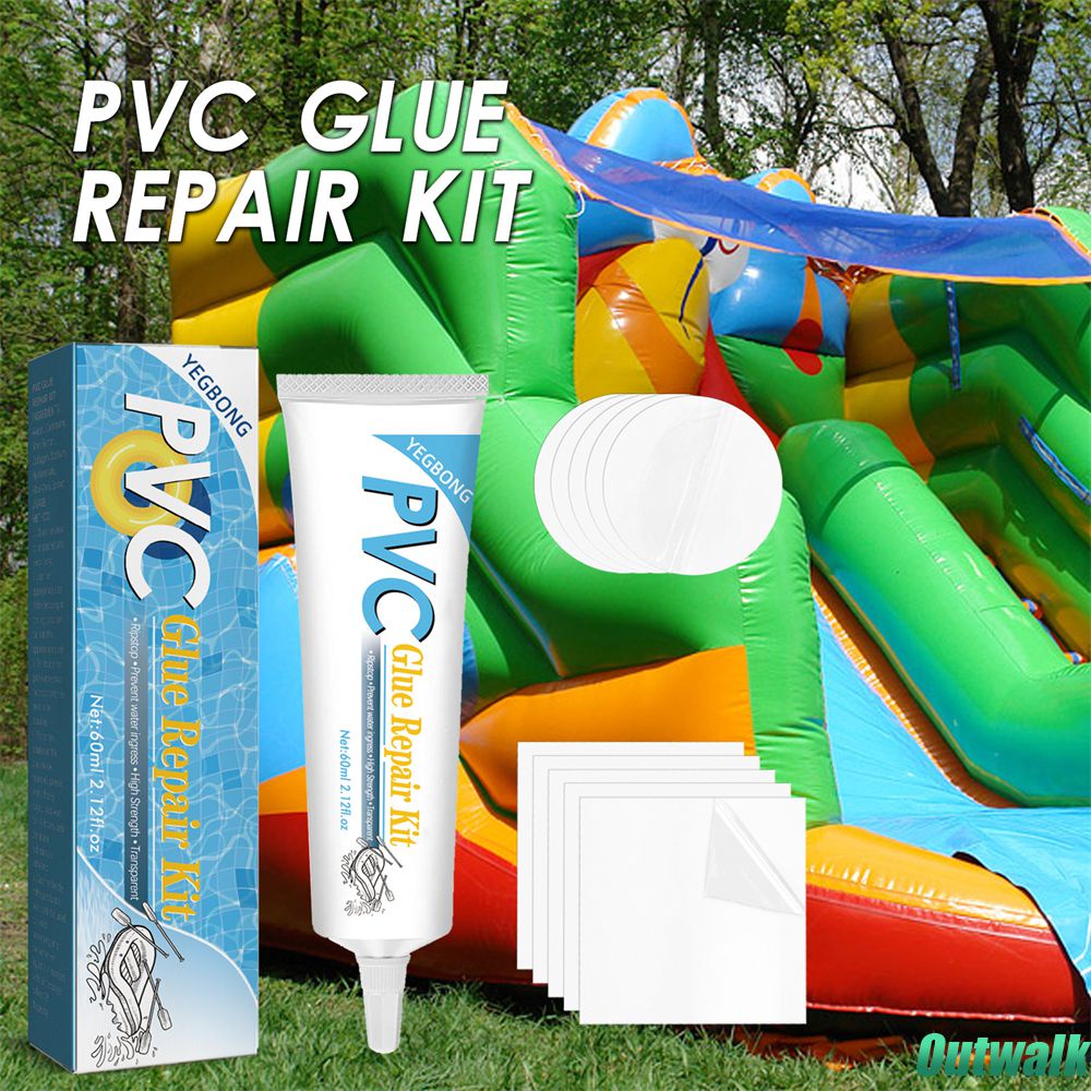 ღ Kit Perbaikan Lem Pvc Subsidi Perbaikan Perekat Super Tahan Air Segel Anti Bocor Perbaikan Pita Kinerja Aksesori Perbaikan Kolam Perekat Diri