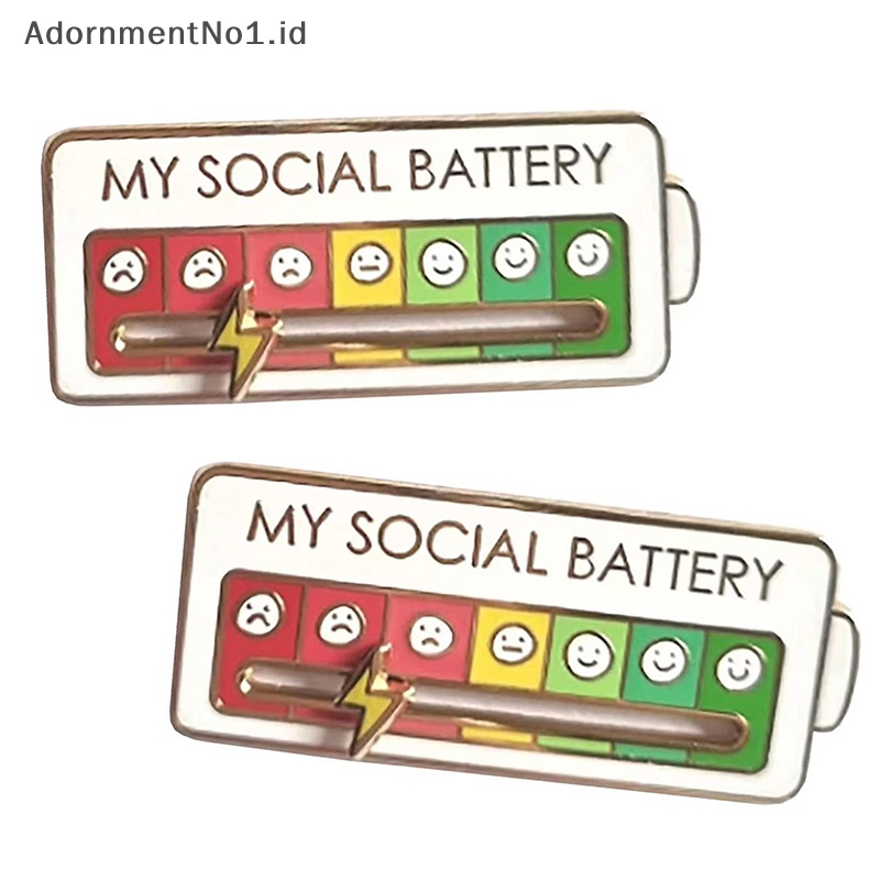 [AdornmentNo1] My Social Brooch lucu Enamel Pin kreatif kerah Pin bros artistik