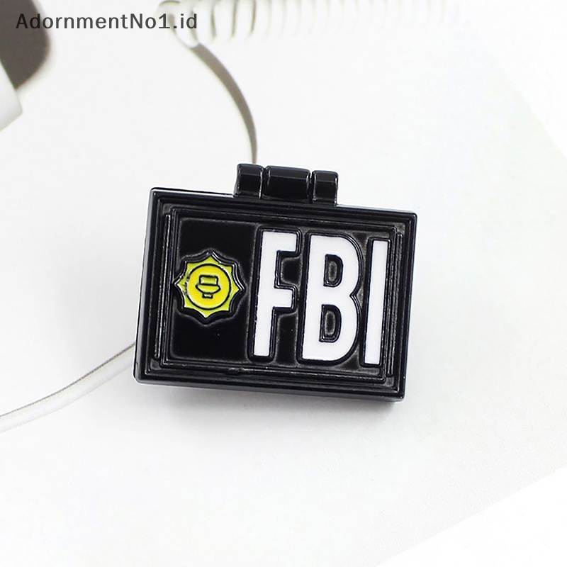 [AdornmentNo1] Fbi bros kartu nama agen khusus I Simpson Spille X-Lime FBI Fox Mulder ID Card Enamel Badge Coat Pin Punk hadiah perhiasan