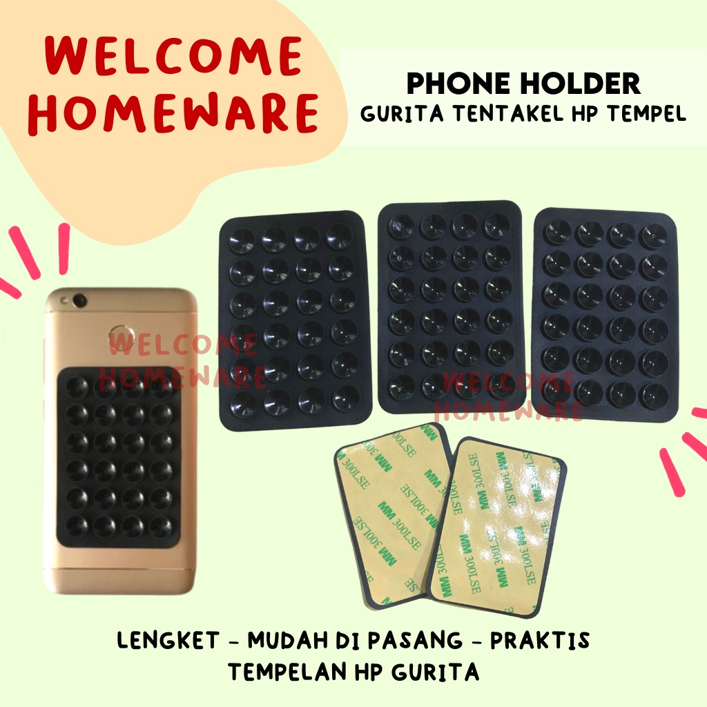 Phone Holder Gurita Tentakel HP Stand Tempelan Handphone Karet Lengket