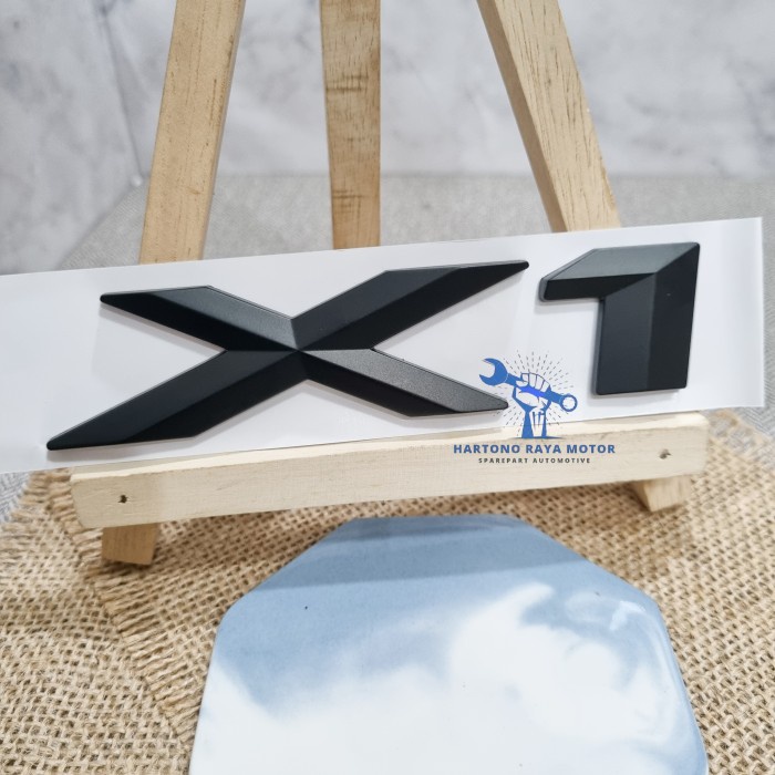 Emblem Sticker Bagasi BMW X3 X1 Emblem BMW- Black - X 1