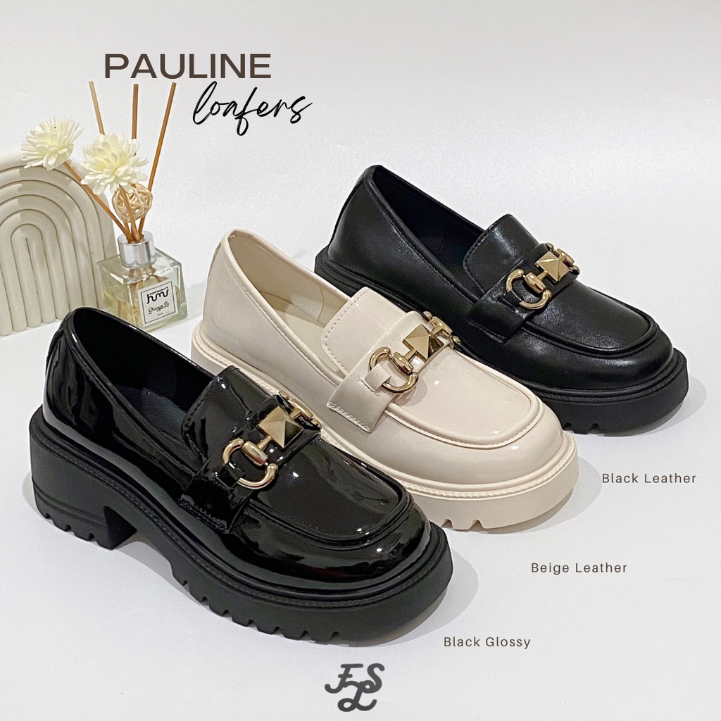 LUMMYSHOP SEPATU WANITA PAULINE LOAFERS PANTOFEL SNEAKERS DOCMART PREMIUM IMPORT