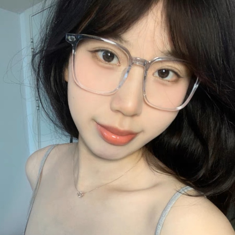 (YUZHU) Kacamata Kopi Susu Gradasi TR90 Fashion Baru Untuk Wanita Korea Fashion Optik Eyeglasses