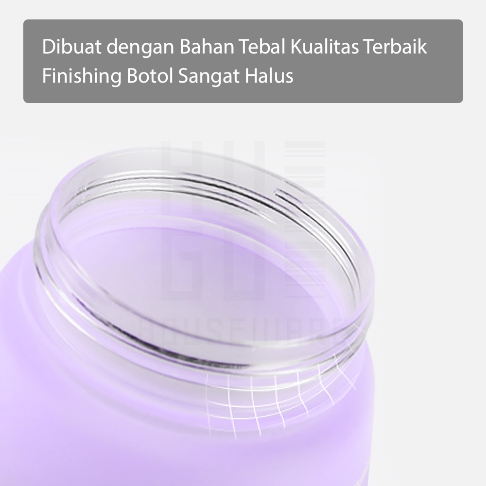 HUGO Botol Minum Motivasi 1300ml Botol Air Anak Anti Bocor Premium Quality BPA FREE