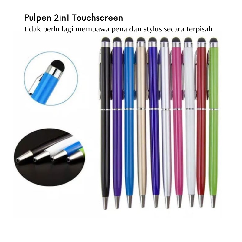 GOS -E405- Pulpen 2in1 Touchscreen - Stylus Pen 2 in 1 Handphone Touch Screen - Ballpoint Stylus Pena