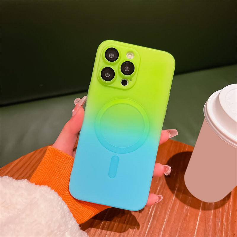 Case Mewah Magsafe Wireless Charge Pola Casing Ponsel Untuk Iphone14 13 Pro Max14 Plus Magnetic Silicone Cover Phone Cases Untuk iPhone 14Pro 13Pro 14plus