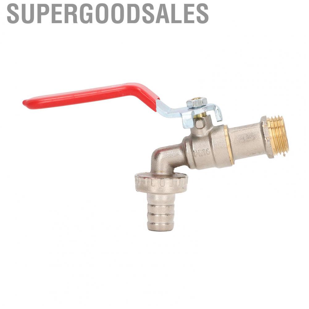 Supergoodsales Home Hose Faucet  1/2in Outlet 3/4in Inlet Corrosion Resistant Multifunctional Brass Water for Irrigation Household