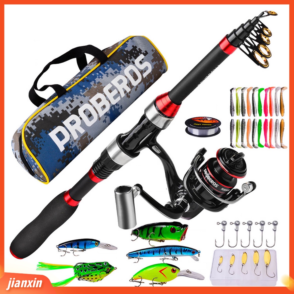 (In Stock) Joran Pancing Full Kit Anti Gores Tahan Aus Kanan /Kiri Roda Berputar Yang Dapat Ditukar Pancing Untuk Memancing Di Luar Ruangan