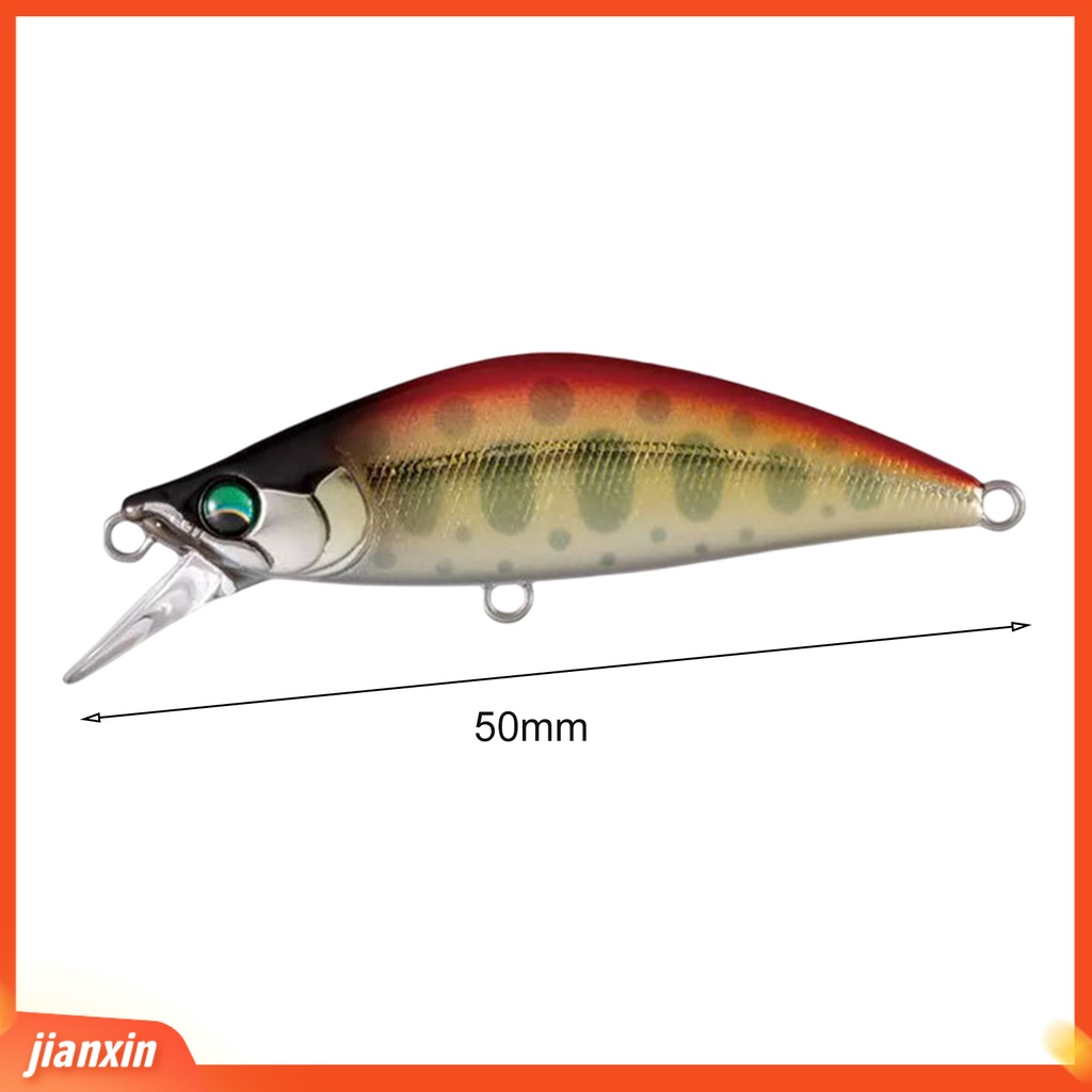 (In Stock) 50mm /5.2g Umpan Pancing Realistis 3D Simulasi Fisheye Tajam Kait Warna Terang Lempar Panjang Memancing Universal Ikan Kecil Tenggelam Umpan Tenggelam Untuk Outdoor