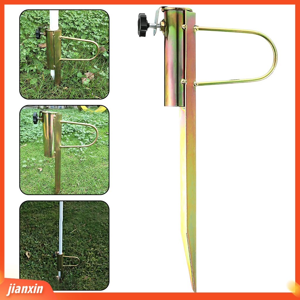 (In Stock) Payung Jangkar Tahan Aus Sekrup Adjustable Tahan Angin Heavy Duty Berlapis Warna Zinc Iron Umbrella Holder Untuk Diameter Tiang 28-32mm Payung Pantai