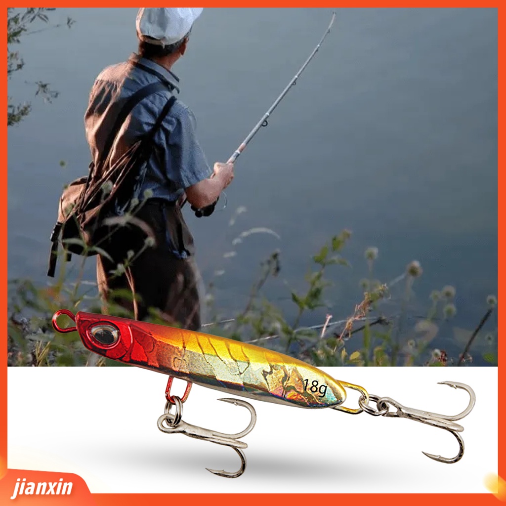 (In Stock) 18g /5.9cm Umpan Umpan Ikan Penembus Kuat Tajam Hidup Simulasi Warna-Warni Bentuk Ikan Tenggelam Bantu Kait Untuk Memancing