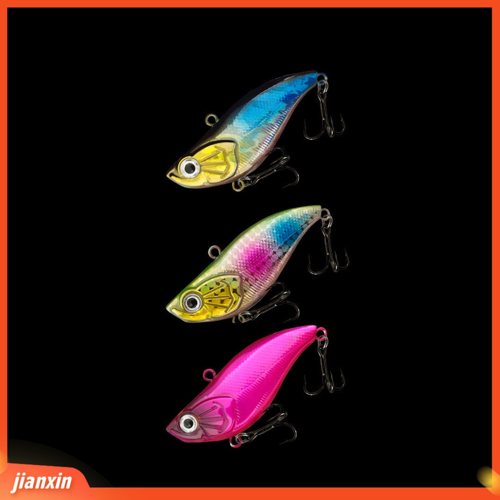 (In Stock) 5.8cm /14g Tajam Kait 3D Mata Simulasi Warna Terang Umpan Pancing Buatan VIB Umpan Bass Memancing Lure Fishing Gear