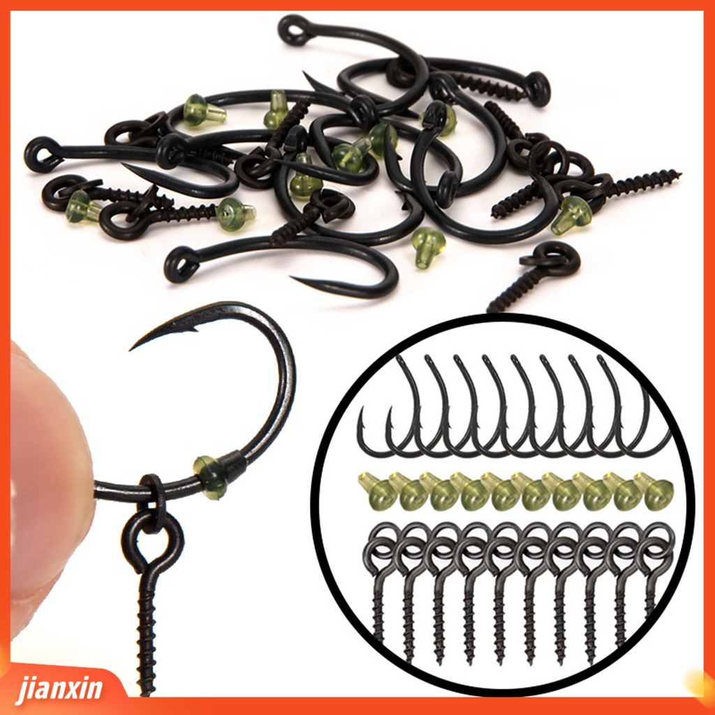 (In Stock) 30Pcs /Set Cincin Umpan Pancing Tahan Korosi Tahan Lama Swivel Tackle Untuk Ikan Gurame