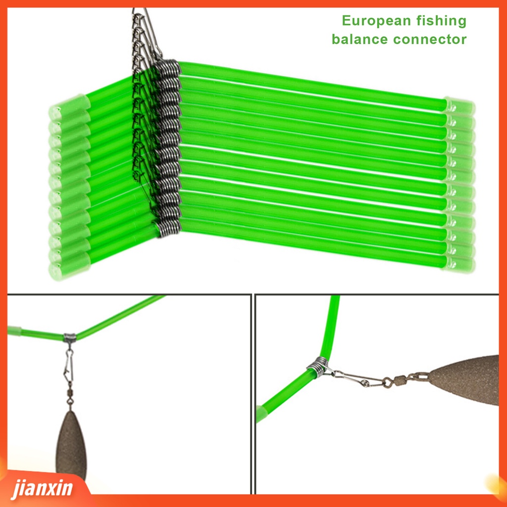 (In Stock) 20Pcs /Set Tabung Keseimbangan Memancing Solid Kuat Pin ABS Berpengait Kepala Snaps Kuat Pin Konektor Bercahaya Untuk Angling