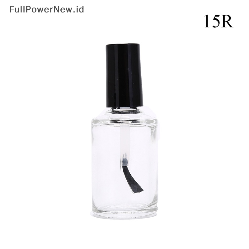 Power 1pc 10 /15ml Botol Kutek Kaca Kosong Dengan Kuas nail oil glass bottles ID