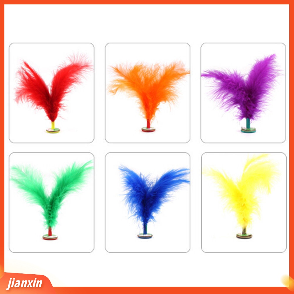 (In Stock) 2Pcs Feather Chinese Kick Shuttlecock Mainan Anak Olahraga Latihan Permainan Luar Ruangan