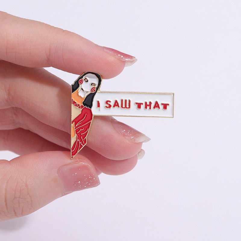 Lucu I Gergaji Enamel Pin Kartun Yesus Bros Kerah Lencana Ransel Kerah Perhiasan Pin Teman Hadiah