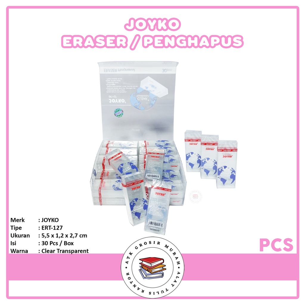 

JOYKO - Penghapus ERT-127 - Clear Transparent - Pcs