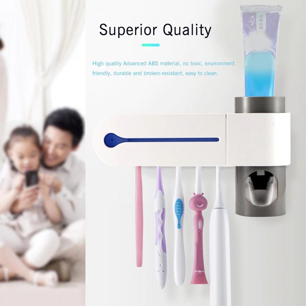 487 Toothbrush Holder UVC Light Sterilizer and Toothpaste Dispenser