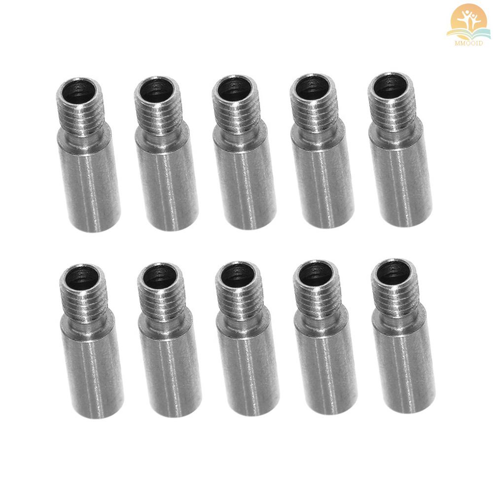 In Stock Heat Break Nozzle Tenggorokan M6 Sekrup 22mm Panjang Extruder V6 Dual Hotend J-Kepala Tenggorokan 3D Printer Parts 1.75mm All Metal/ Tabung 1.75mm/ Bore 4.1mm Paket 10pcs