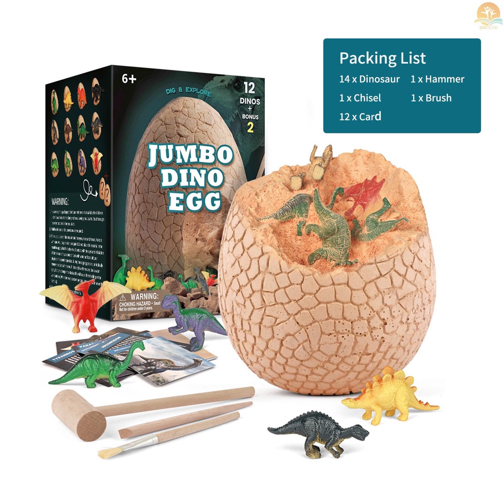 In Stock Mainan Telur Dinosaurus Dalam Satu Telur Isi Raksasa Dengan 14pcs Dinosaurus 3alat Gali Dalam Batang Telur Isi Raksasa Arkeologi Paleontologi Ilmu Edukasi Hadiah Untuk Anak Laki-Laki Perempuan Stude