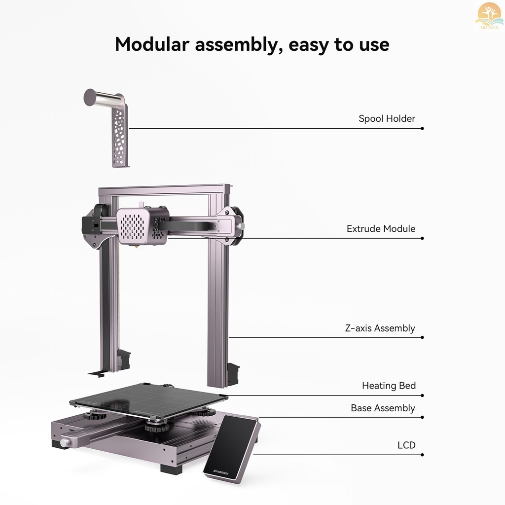 In Stock ATOMSTACK Cambrian Pro Desktop Rubber 3D Printer Support Printing Elastis TPR/PLA//Karet Dengan Area Cetak 235mm Kepala Pencetakan Ganda Untuk Digunakan Di Rumah Sekolah