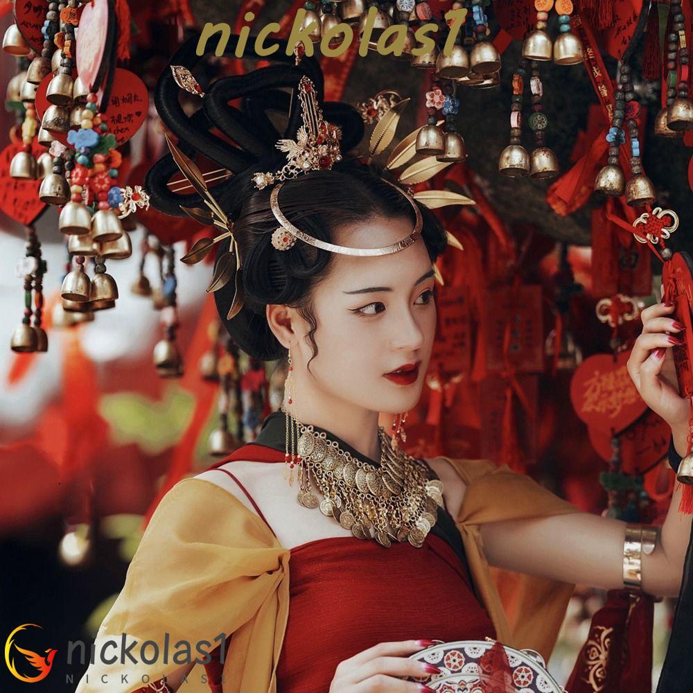NICKOLAS1 Thai Hiasan Kepala Wanita Klasik Etnik Minoritas Aksesoris Rambut Gadis Aksesoris Rambut Daun Hairstyle Alat Desain U Bentuk Jepit Rambut
