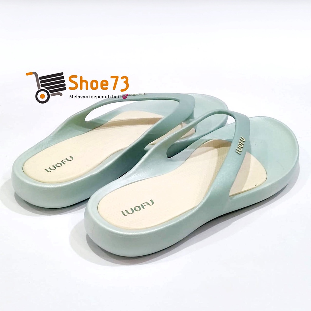 LUOFU F 2327 E01SC SIZE 36-40 ORIGINAL l Sandal jepit jelly wanita l Sendal cewek impor