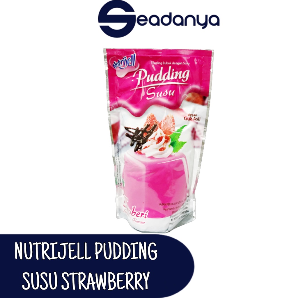 

Nutrijell Pudding Susu Strawberry Pouch - bubuk jeli pudding - bahan pudding