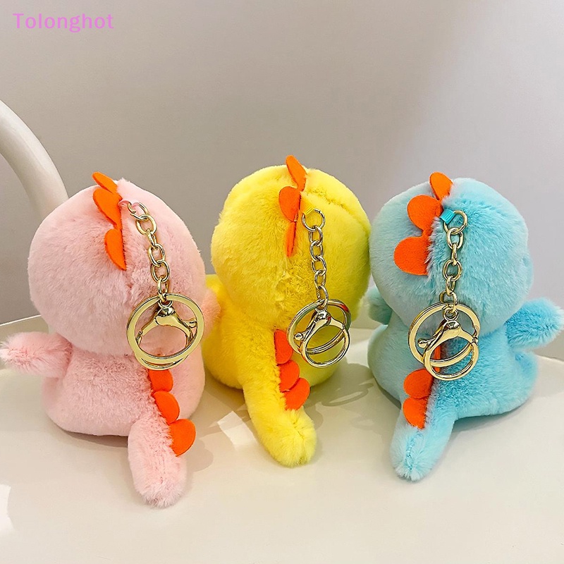 Tolonghot&gt; 1Pc Lucu Indah Disctive Tersenyum Dinosaurus Mainan Mewah Boneka Gantungan Kunci Kreatif Ransel Liontin Ambil Mesin Boneka Dengan Baik