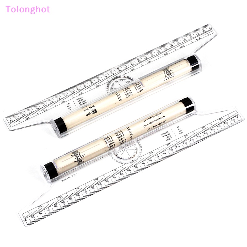 Tolonghot&gt; Multi Fungsi Alat Gambar Roll Draw Ruler Metric Rolling Ruler Clear Paralel Rolling Ruler Angles Line Ruler Untuk Anak Sumur