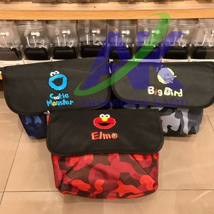 SLING BAG SESAME STREET MINISO TAS SELEMPANG ELMO COOKIE MONSTER BIG