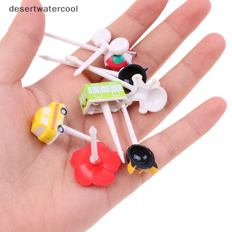 Deid 5 Pcs Kreatif Kartun Buah Garpu Set Plastik Kecil Garpu Mulut Manis Kue Garpu Martijn