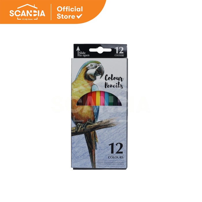 

SCANDIA Pensil Warna Colour Pencils Kids 12Pcs/Pack Box (SE0530)
