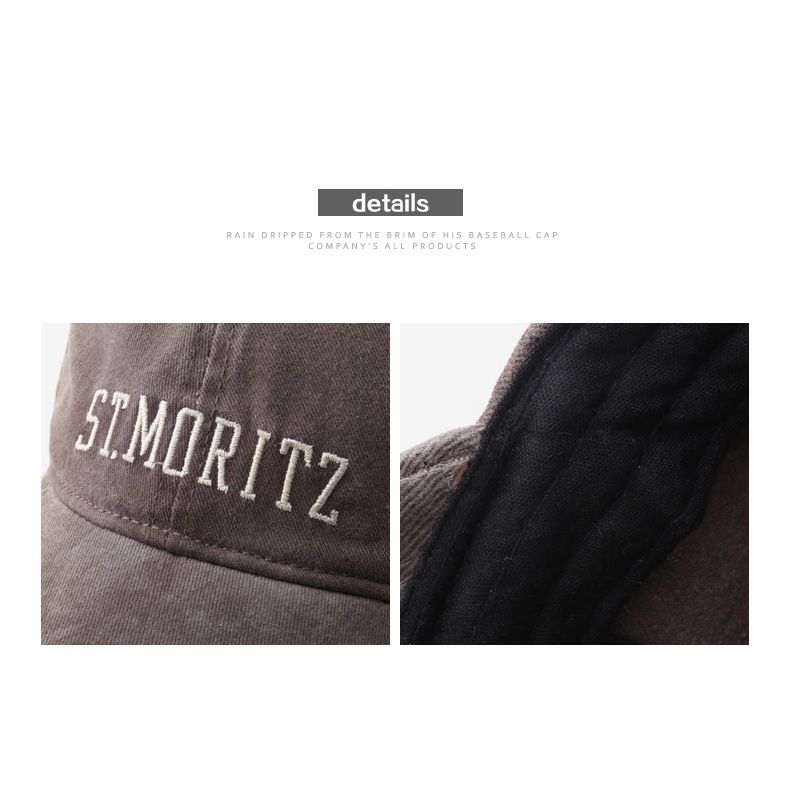 Baseball Cap Unisex Casual Import Bordir Premium Original ST.MORITZ Model Wash