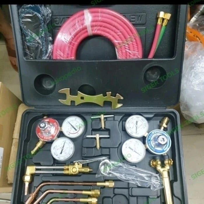 gas welding and cutting kit victor type acetylene oxygen torch set regulator GOP-00300 / pemotong be