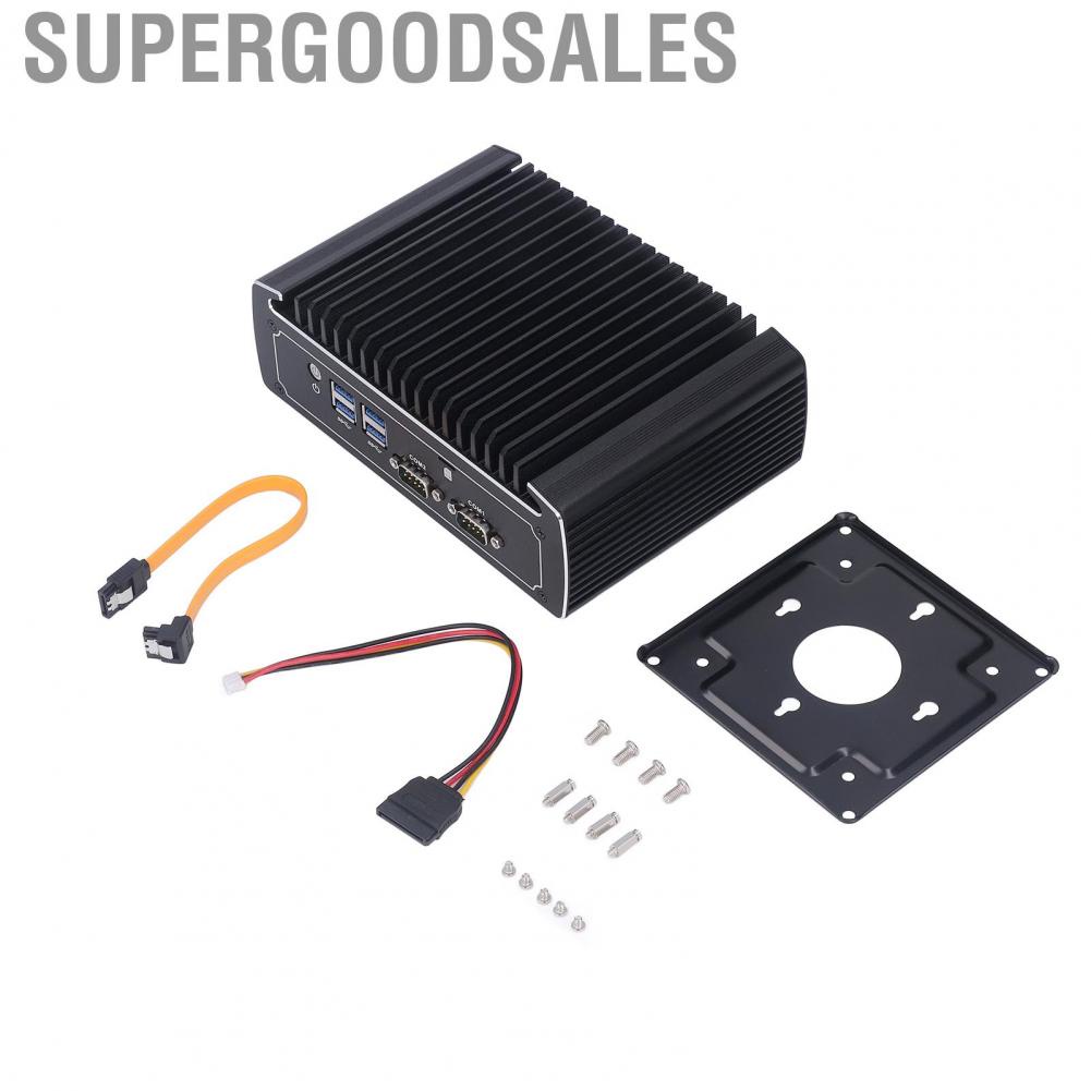 Supergoodsales Fanless Industrial PC  USB Port Interference Resistant  Independent Network Selection Quiet Heat Dissipation for Automated Industry