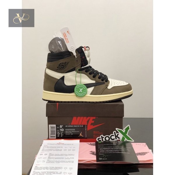 Sneakers Sepatu Nike Air Jordan 1 Retro High Travis Scoot Brown V888