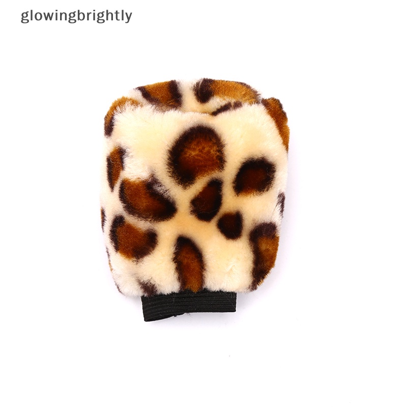 [glowingbrightly] 3pcs/set Leopard Bulu Halus Mewah Penutup Setir Musim Dingin Aksesoris Mobil TFX