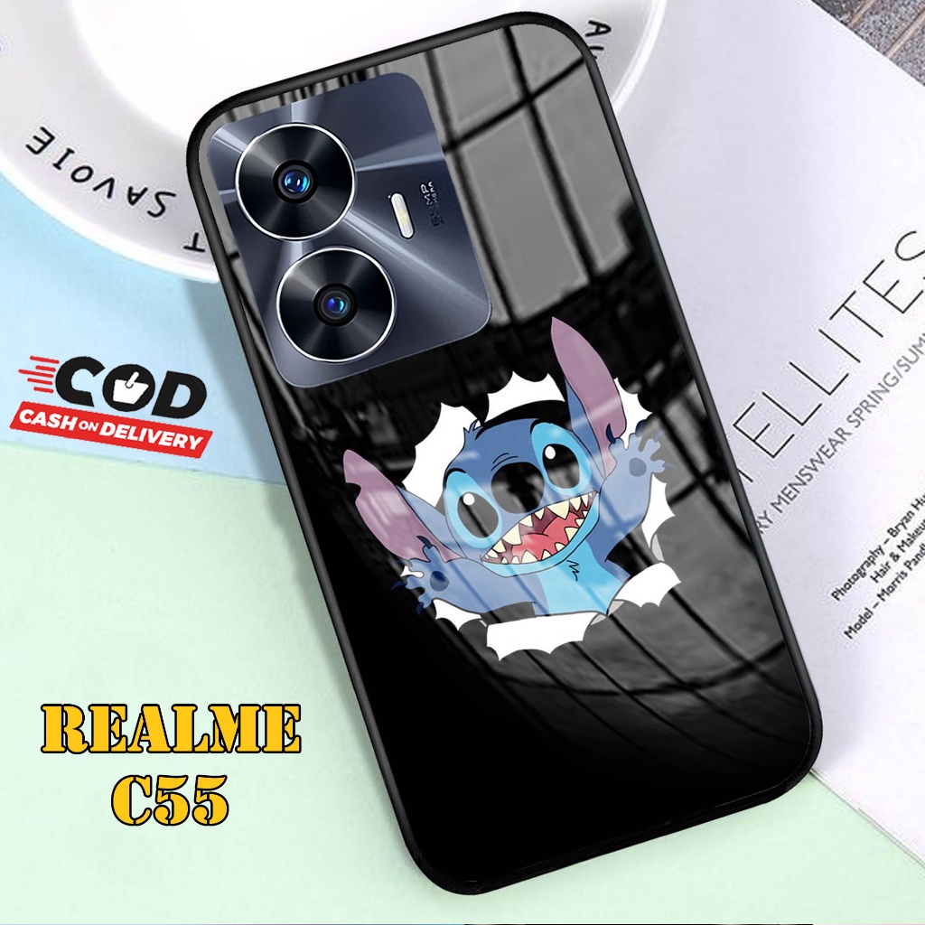 Softcase Glass Kaca -Realme C55 Case Hp Pelindung Handphone Realme C55 [ A49].