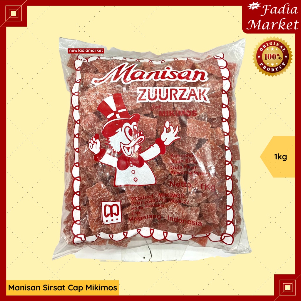 

Manisan Asinan Buah Sirsat Sirsak Gula Zuurzak Mikimos 1kg