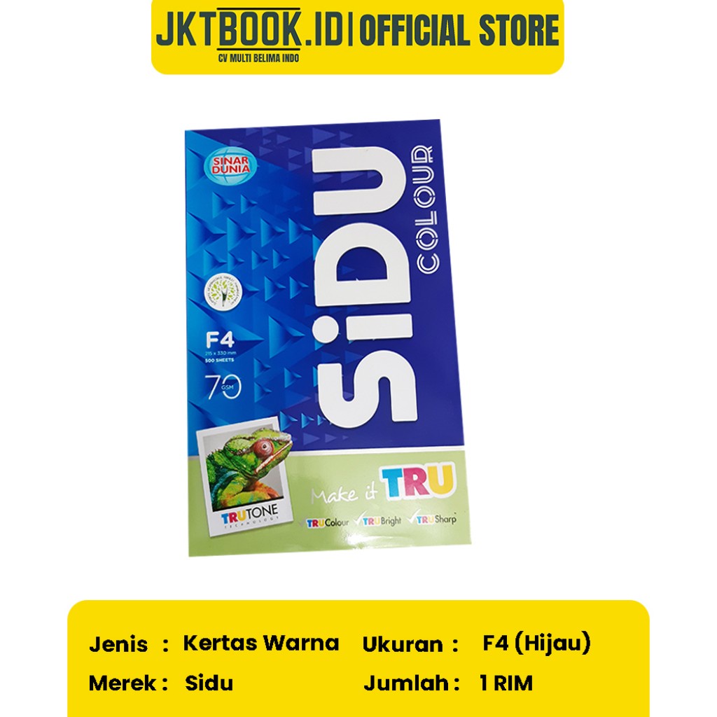

Kertas HVS F4 SIDU Hijau 70 gsm