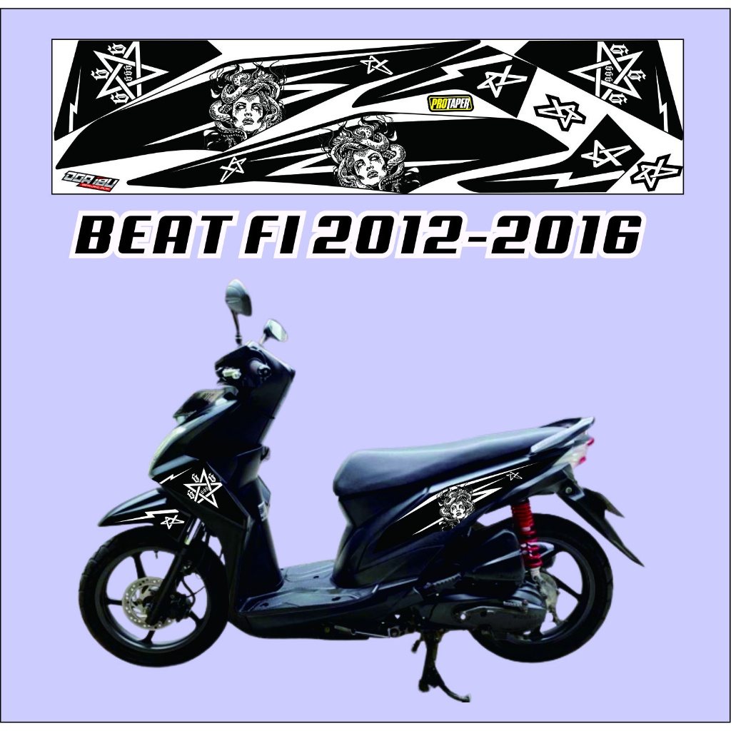 STIKER BEAT 2013 2014 STRIPING MEDUSA MOTOR BEAT FI VARIASI / LIS STIKER BODY MOTOR HONDA BEAT FI 20