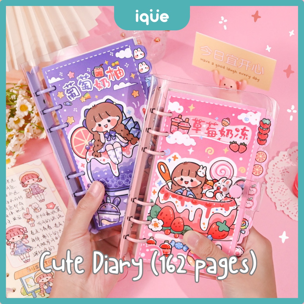 

Cute Diary Journal Korea Style Binder Diary Set Lengkap Kertas A6 Buku Catatan Harian Notebook