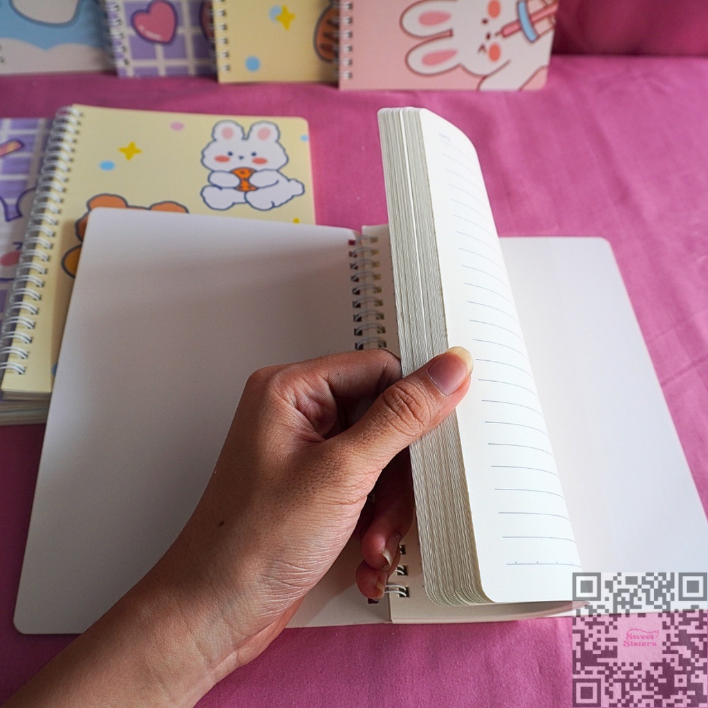 

[RANDOM Cover] Buku Catatan Harian Tulis 60 Lembar Notebook Spiral A5 Hard Cover Aesthetic Diary Journal