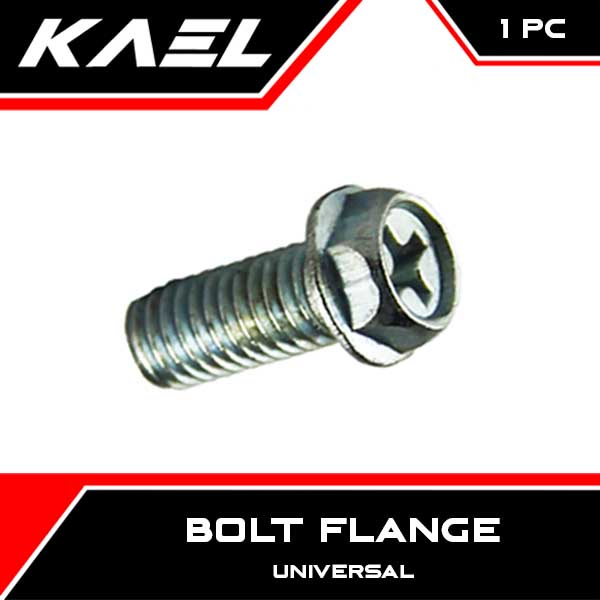 Baut Flange 6x14 M6x14 Mm Kunci 8 Obeng Plus Baud Bolt