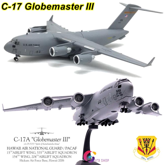 SALE Pesawat USA Air Force C-17 Globemaster III Transport Plane 1/200 Termurah