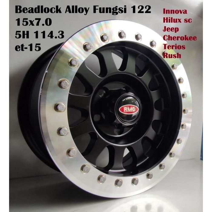 velg Beadlock Alloy Fungsi Ring 15 untuk Hilux Sc Jeep Cherokee Terios